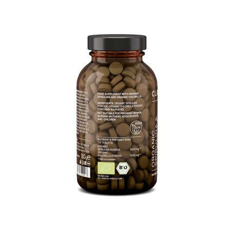 Organic Spirulina Chlorella Bottle