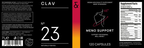 Meno Balance label ingredients