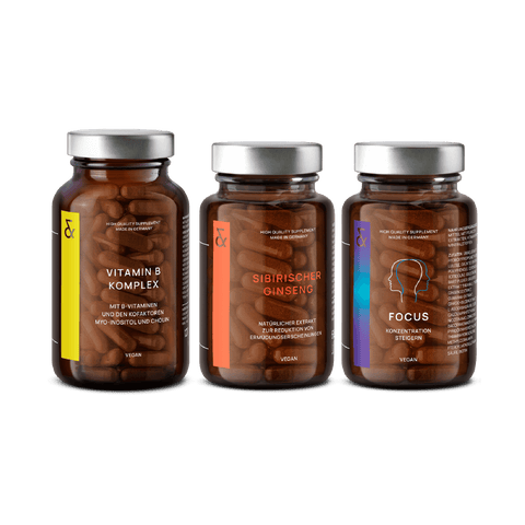 High Performance Set: Vitamin B Complex, Ginseng, Focus